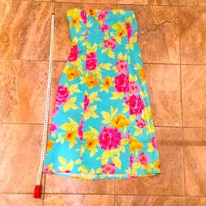 Tube colorful mini summer dress, size s